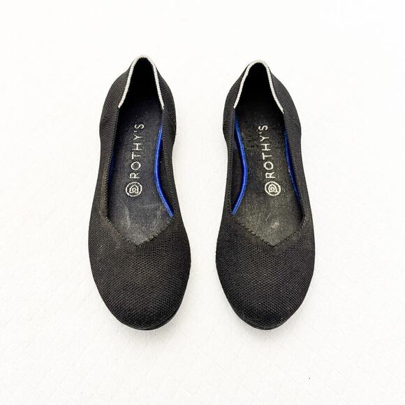 Rothy's All Black Slip On Ballet Flats Round Toe Size 9 - Picture 1 of 4